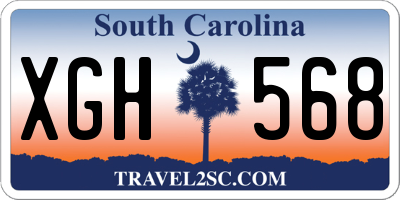 SC license plate XGH568