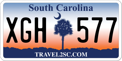 SC license plate XGH577