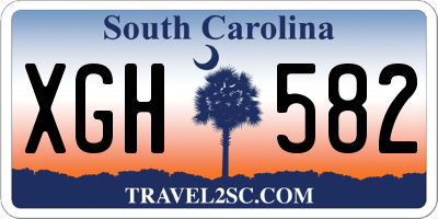 SC license plate XGH582