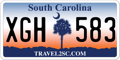 SC license plate XGH583