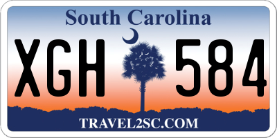 SC license plate XGH584