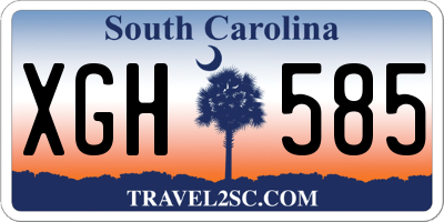 SC license plate XGH585