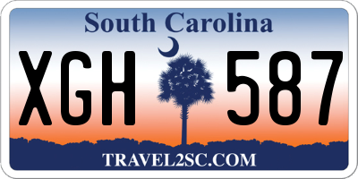 SC license plate XGH587