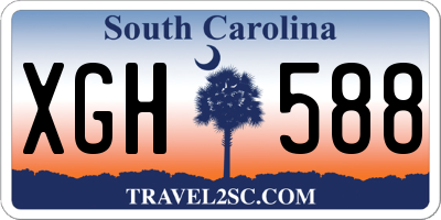 SC license plate XGH588