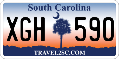 SC license plate XGH590
