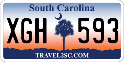 SC license plate XGH593