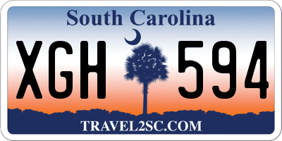 SC license plate XGH594
