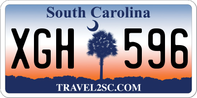 SC license plate XGH596