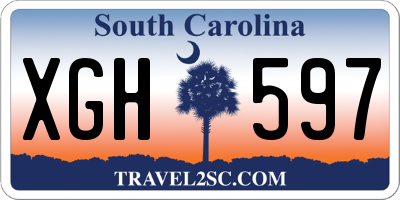 SC license plate XGH597
