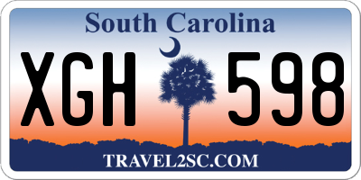 SC license plate XGH598