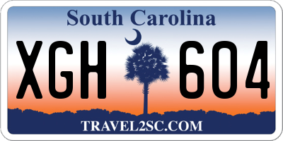 SC license plate XGH604