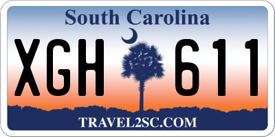 SC license plate XGH611