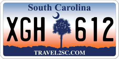 SC license plate XGH612