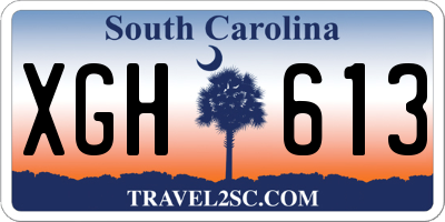 SC license plate XGH613