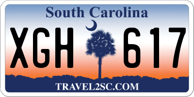 SC license plate XGH617