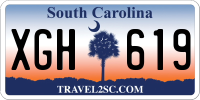 SC license plate XGH619