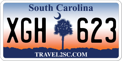 SC license plate XGH623