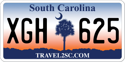 SC license plate XGH625