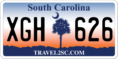 SC license plate XGH626