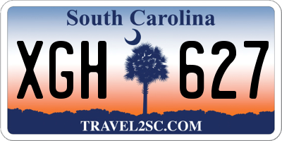 SC license plate XGH627