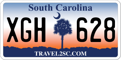SC license plate XGH628