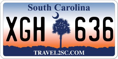 SC license plate XGH636