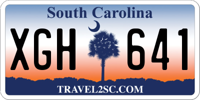 SC license plate XGH641