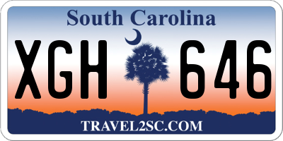 SC license plate XGH646