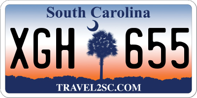 SC license plate XGH655