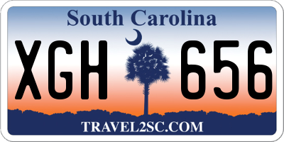 SC license plate XGH656