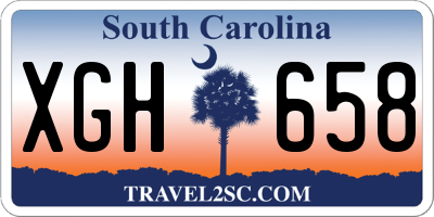 SC license plate XGH658