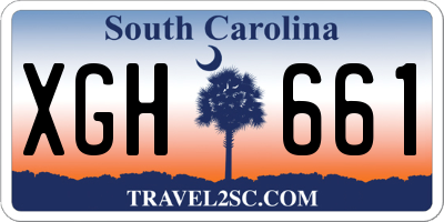 SC license plate XGH661