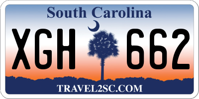 SC license plate XGH662