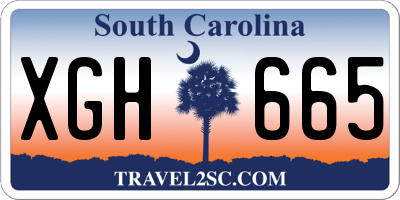 SC license plate XGH665