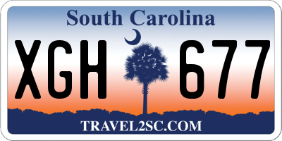 SC license plate XGH677