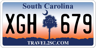 SC license plate XGH679
