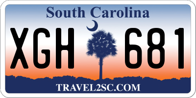 SC license plate XGH681