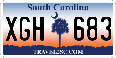 SC license plate XGH683