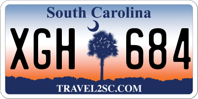 SC license plate XGH684