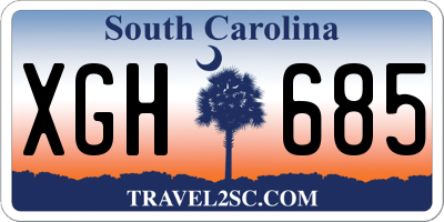 SC license plate XGH685