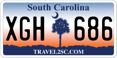 SC license plate XGH686