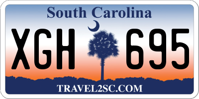 SC license plate XGH695