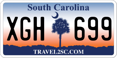 SC license plate XGH699