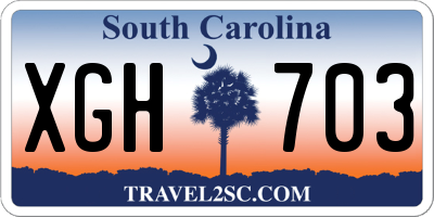 SC license plate XGH703
