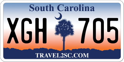 SC license plate XGH705