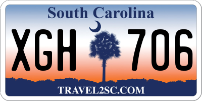 SC license plate XGH706