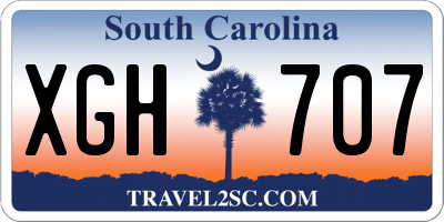 SC license plate XGH707