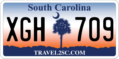 SC license plate XGH709