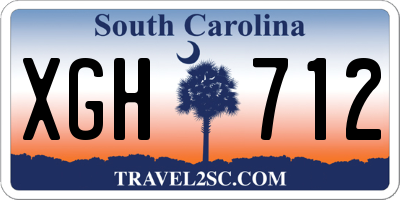 SC license plate XGH712