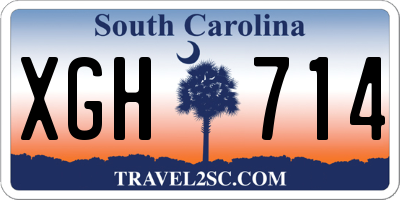 SC license plate XGH714
